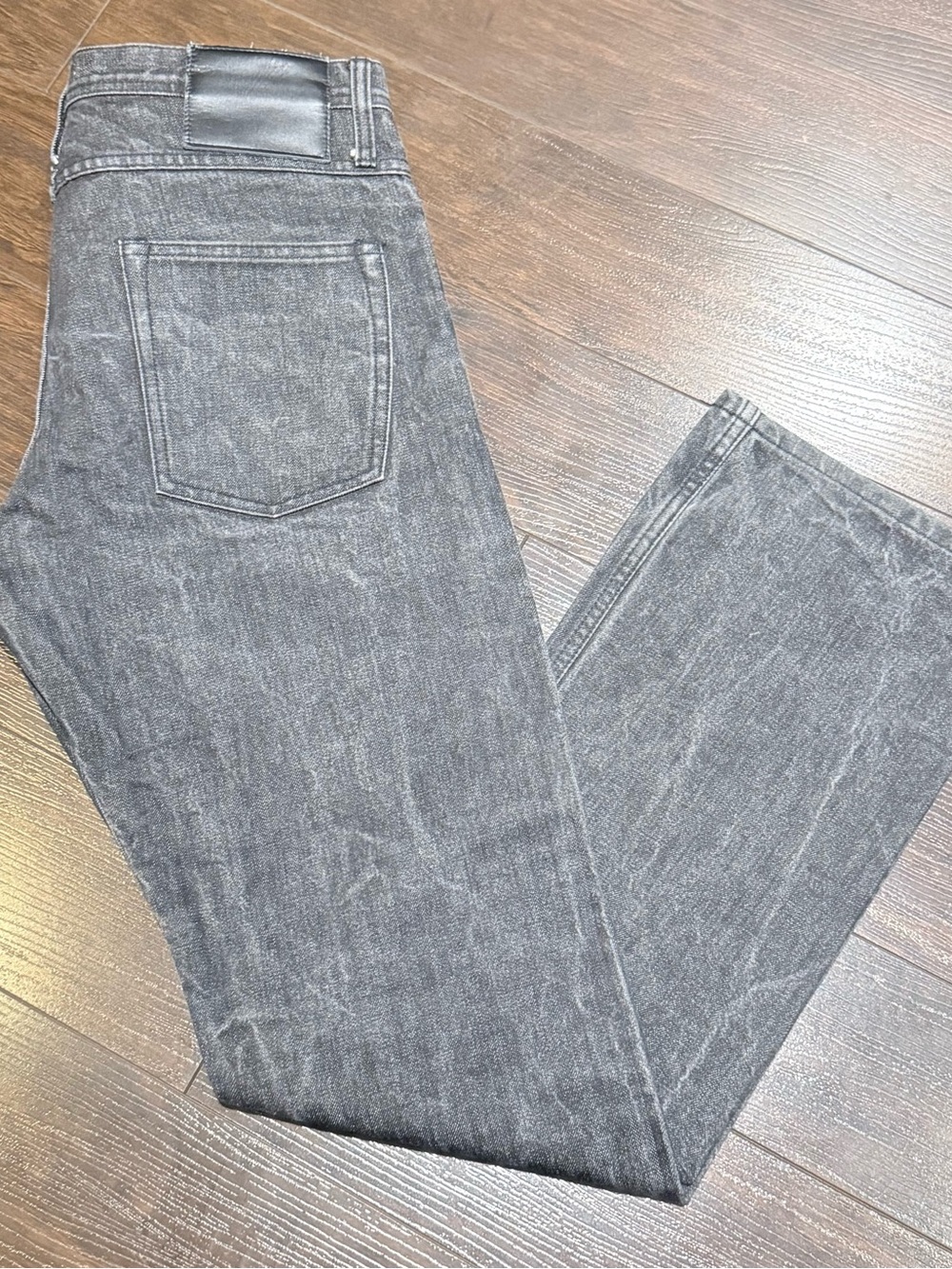 The Unbranded Brand UB304 Straight 14.5oz Selvedge Faded Black Mens Size 36x34
